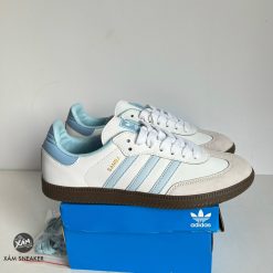 Giày Adidas Samba OG ‘White Halo Blue’ Like Auth 02