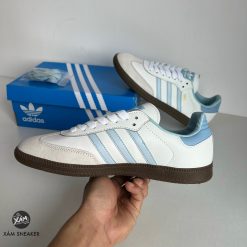 Giày Adidas Samba OG ‘White Halo Blue’ Like Auth 09