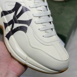 Giày G.U.C.C.I Wmns Rhyton Leather Sneaker 'New York Yankees' Like Auth 05