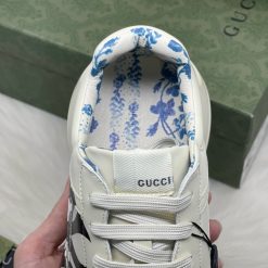 Giày G.U.C.C.I Wmns Rhyton Leather Sneaker 'New York Yankees' Like Auth 06