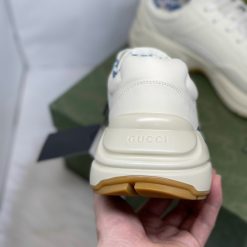 Giày G.U.C.C.I Wmns Rhyton Leather Sneaker 'New York Yankees' Like Auth 08