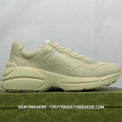 Giày G.U.C.C.I Wmns Rhyton Leather Sneaker Trơn Like Auth 02
