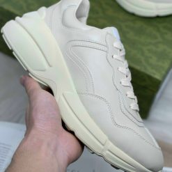 Giày G.U.C.C.I Wmns Rhyton Leather Sneaker Trơn Like Auth 04
