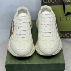 Giày G.U.C.C.I Wmns Rhyton Leather Sneaker ‘Mouth-Print’ Like Auth 06