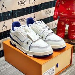 Giày Louis Vuitton LV Trainer #54 Black White Signature Best Quality 02