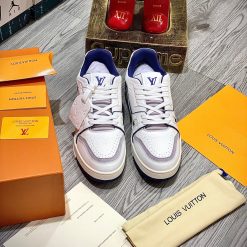 Giày Louis Vuitton LV Trainer #54 Black White Signature Best Quality 06