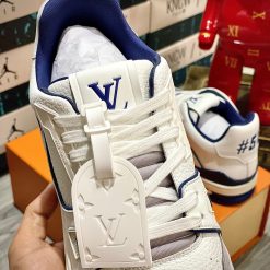 Giày Louis Vuitton LV Trainer #54 Black White Signature Best Quality 09
