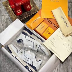 Giày Louis Vuitton LV Trainer #54 Black White Signature Best Quality 13