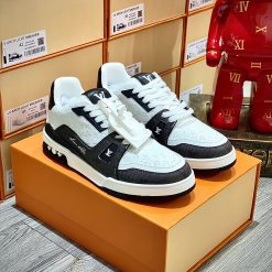 Giày Louis Vuitton LV Trainer #54 White Black Signature Best Quality 02