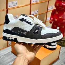 Giày Louis Vuitton LV Trainer #54 White Black Signature Best Quality 03