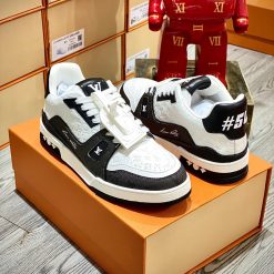 Giày Louis Vuitton LV Trainer #54 White Black Signature Best Quality 04