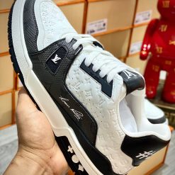 Giày Louis Vuitton LV Trainer #54 White Black Signature Best Quality 09