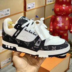 Giày Louis Vuitton LV Trainer Monogram Denim Black Best Quality 03