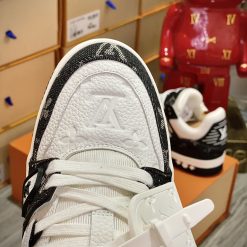 Giày Louis Vuitton LV Trainer Monogram Denim Black Best Quality 07