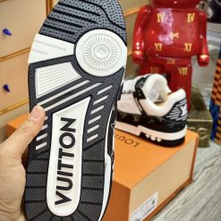 Giày Louis Vuitton LV Trainer Monogram Denim Black Best Quality 10