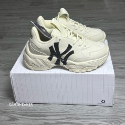 Giày MLB Bigball Chunky NY Beige New York Yankees Best Quality 01
