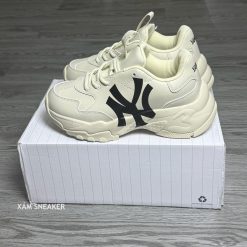 Giày MLB Bigball Chunky NY Beige New York Yankees Best Quality 03
