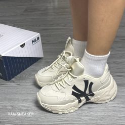 Giày MLB Bigball Chunky NY Beige New York Yankees Best Quality 07