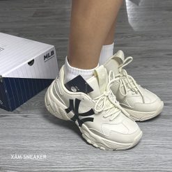 Giày MLB Bigball Chunky NY Beige New York Yankees Best Quality 08