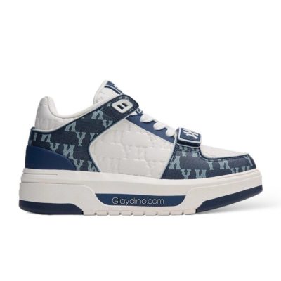 Giày MLB Chunky Liner Mid Classic Monogram NY Denim Like Auth