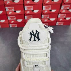 Giày MLB Chunky Wide New York Yankees Cream White Like Auth (4)