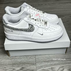 Giày Nike Air Force 1 Dior Denim ‘Grey White’ Like Auth 01