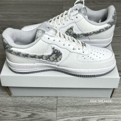 Giày Nike Air Force 1 Dior Denim ‘Grey White’ Like Auth 04