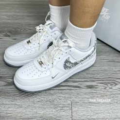 Giày Nike Air Force 1 Dior Denim ‘Grey White’ Like Auth 07