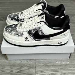 Giày Nike Air Force 1 Low Louis Vuitton ‘Beige Black’ Like Auth 03