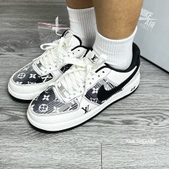 Giày Nike Air Force 1 Low Louis Vuitton ‘Beige Black’ Like Auth 07