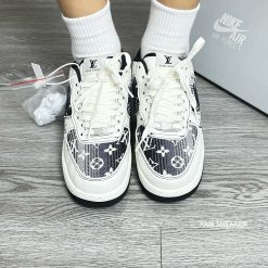 Giày Nike Air Force 1 Low Louis Vuitton ‘Beige Black’ Like Auth 09