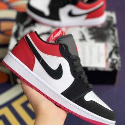 Giày Nike Air Jordan 1 Low 'Black Toe 2025' Like Auth 03
