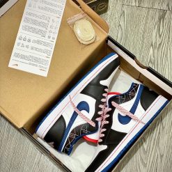 Giày Nike Air Jordan 1 Low 'Blue Sashiko' Like Auth 07