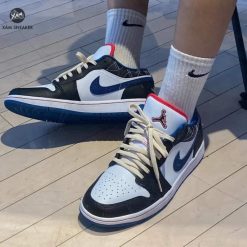 Giày Nike Air Jordan 1 Low 'Blue Sashiko' Like Auth 19