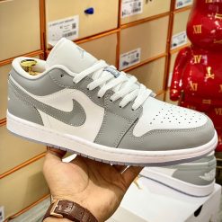 Giày Nike Air Jordan 1 Low 'Grey Wolf' Like Auth 08