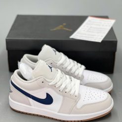 Giày Nike Air Jordan 1 Low 'Midnight Navy Neutral Grey' Like Auth 01