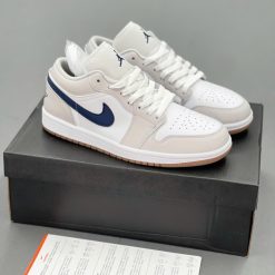 Giày Nike Air Jordan 1 Low 'Midnight Navy Neutral Grey' Like Auth 02