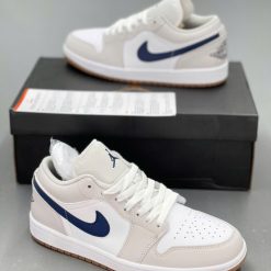 Giày Nike Air Jordan 1 Low 'Midnight Navy Neutral Grey' Like Auth 05