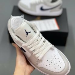 Giày Nike Air Jordan 1 Low 'Midnight Navy Neutral Grey' Like Auth 06