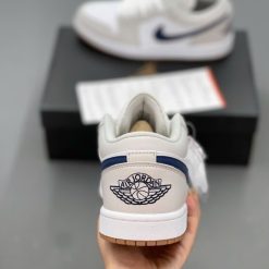 Giày Nike Air Jordan 1 Low 'Midnight Navy Neutral Grey' Like Auth 07