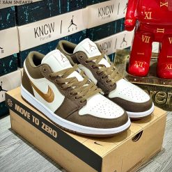 Giày Nike Air Jordan 1 Low SE Light Olive Like Auth 03