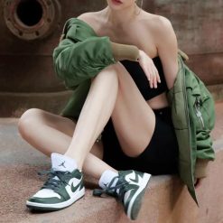 Giày Nike Air Jordan 1 Low 'White Galactic Jade' Like Auth 11