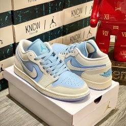 Giày Nike Air Jordan 1 Low ‘Ice Blue’ Like Auth 04