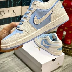 Giày Nike Air Jordan 1 Low ‘Ice Blue’ Like Auth 09