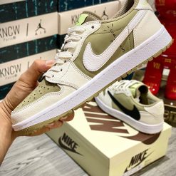 Giày Nike Air Jordan 1 Retro Low 'Golf' Travis Scott Neutral Olive Like Auth 09