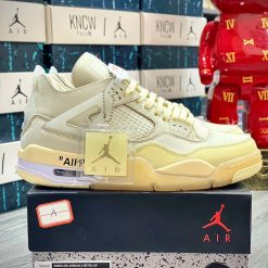 Giày Nike Air Jordan 4 Retro Off-White 'Sail' Like Auth 01