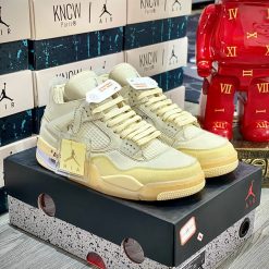 Giày Nike Air Jordan 4 Retro Off-White 'Sail' Like Auth 02