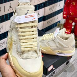 Giày Nike Air Jordan 4 Retro Off-White 'Sail' Like Auth 05