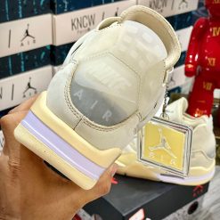 Giày Nike Air Jordan 4 Retro Off-White 'Sail' Like Auth 08