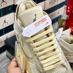 Giày Nike Air Jordan 4 Retro Off-White 'Sail' Like Auth 09